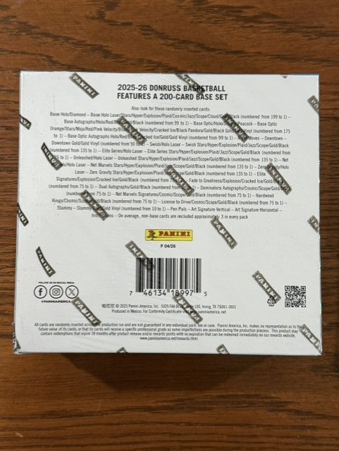 2025-26 Basketball Panini Donruss Hobby FOTL First Off The Line Box
