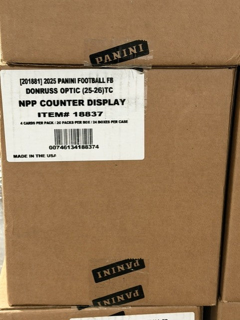 2025 NFL Football Panini Donruss Optic Retail SEALED CASE 24 Boxes - 20 Packs Per Box
