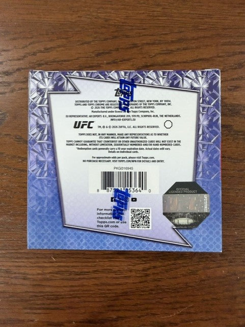 New Sealed 2026 UFC Fighting Topps Chrome Sapphire Hobby Box