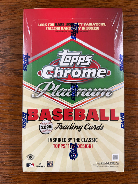 New Sealed 2025 MLB Baseball Topps Chrome Platinum Hobby Box