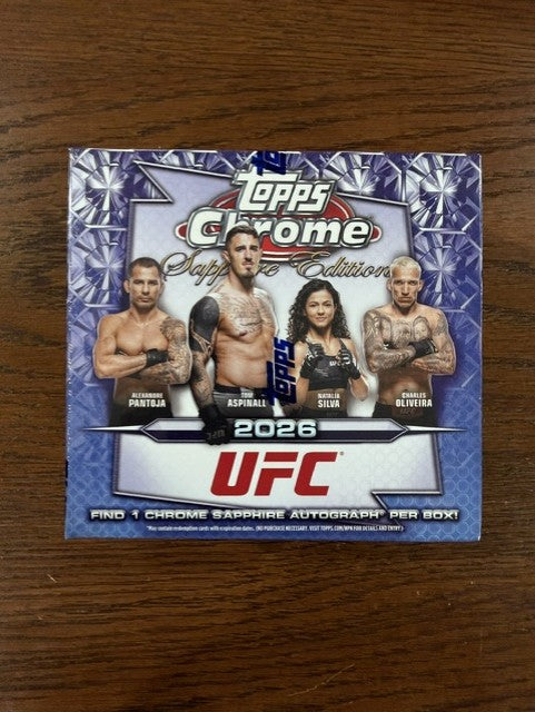 New Sealed 2026 UFC Fighting Topps Chrome Sapphire Hobby Box