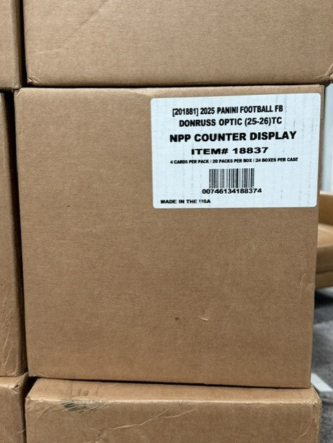 2025 NFL Football Panini Donruss Optic Retail SEALED CASE 24 Boxes - 20 Packs Per Box