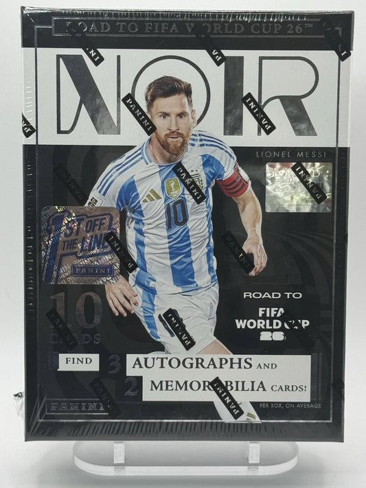 New Sealed 2025-26 FIFA Soccer Panini Noir First Off The Line FOTL Hobby Box