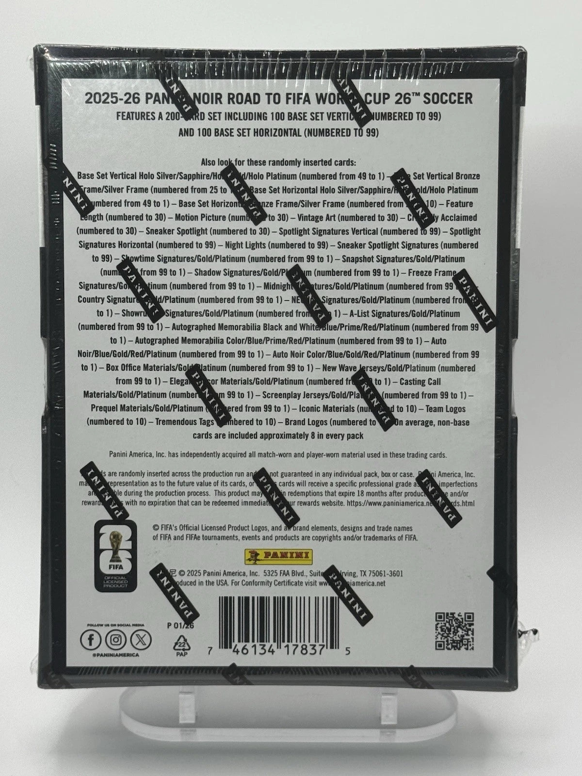 New Sealed 2025-26 FIFA Soccer Panini Noir First Off The Line FOTL Hobby Box